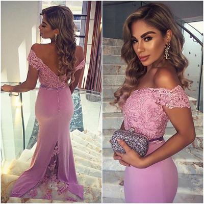 Elegant Mermaid Chiffon Prom Dresses Floor Length Lace Backless Party Dresses 2017 Tailor made