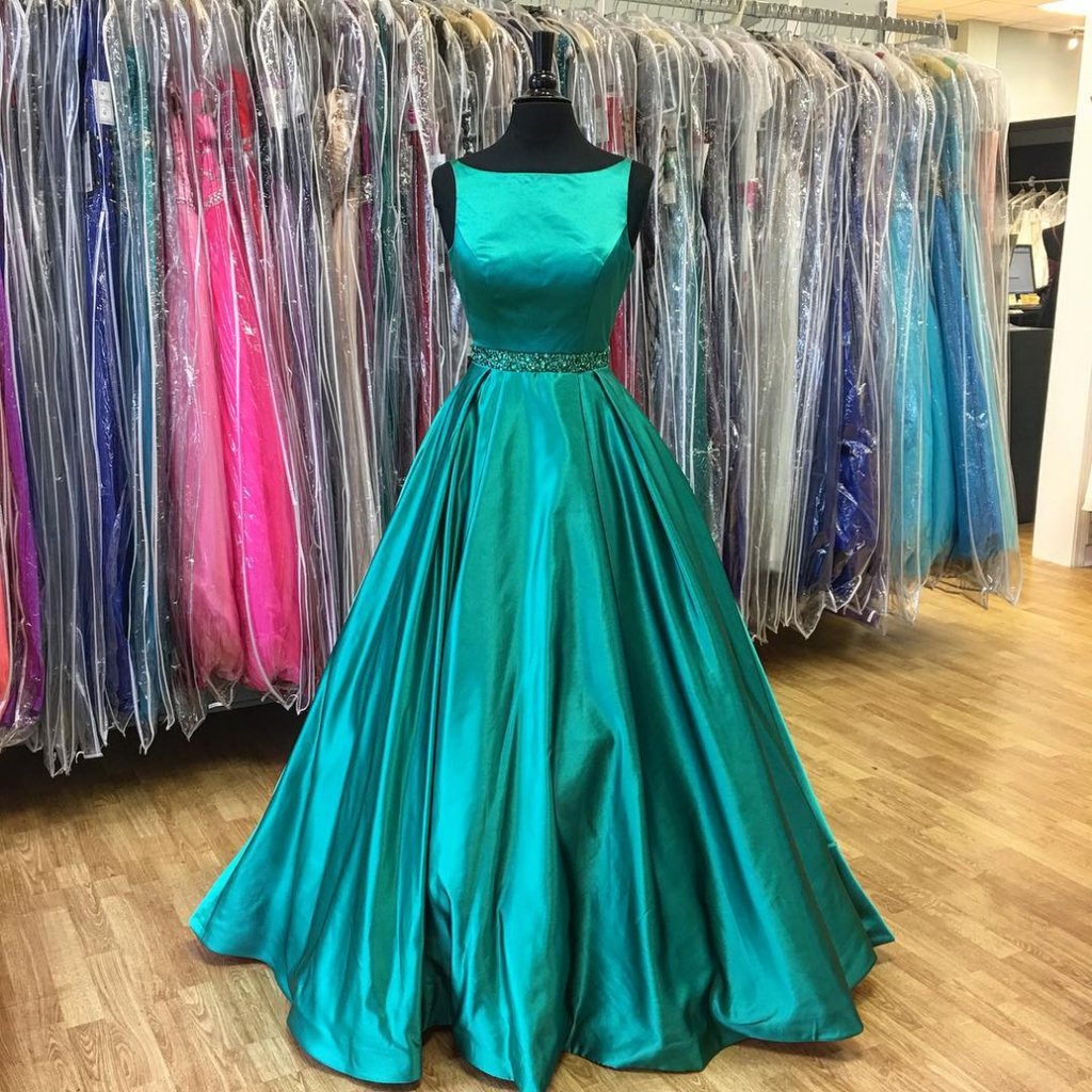 teal formal gown