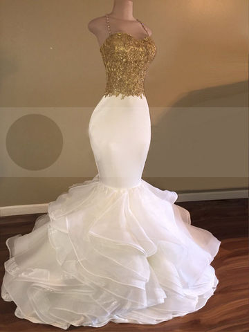 White Organza Prom Dress