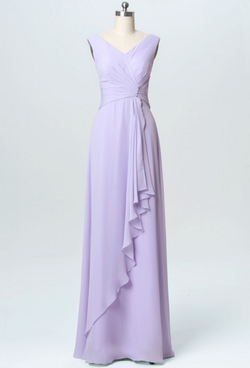 light purple chiffon dress