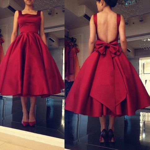 Prom Dress with Big Bow On Back