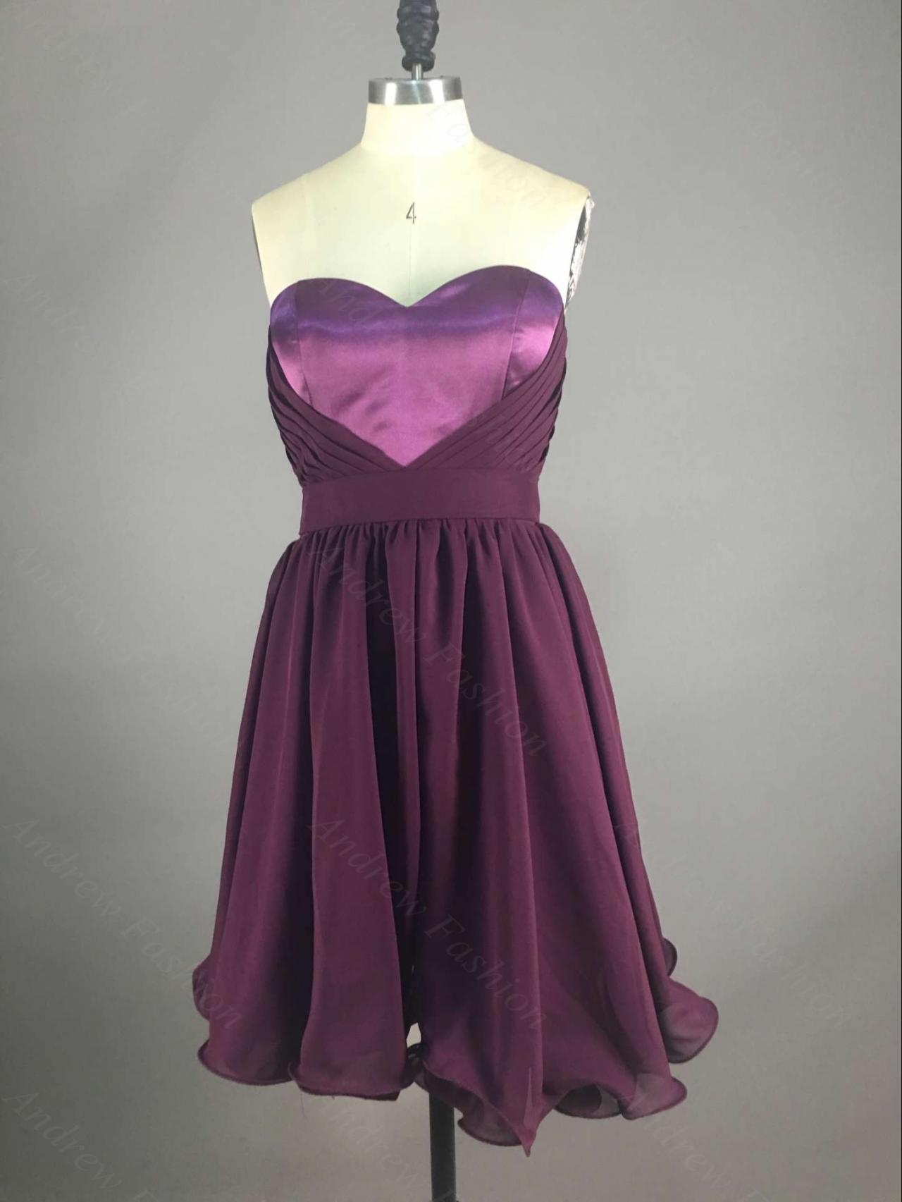 Dark Purple Short Dress