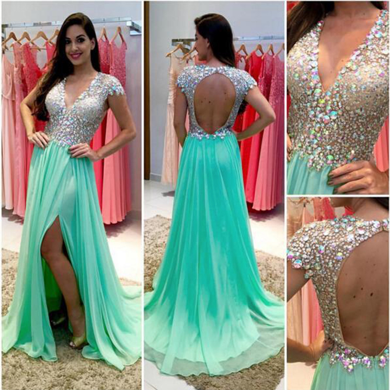 Sexy Turquoise Prom Dress