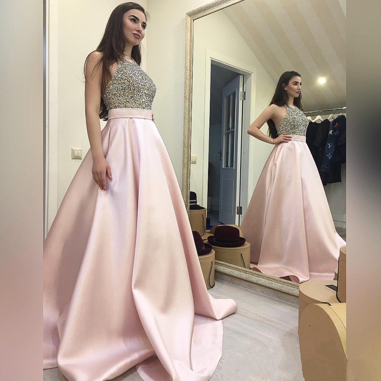 Prom Dress with Crystals
